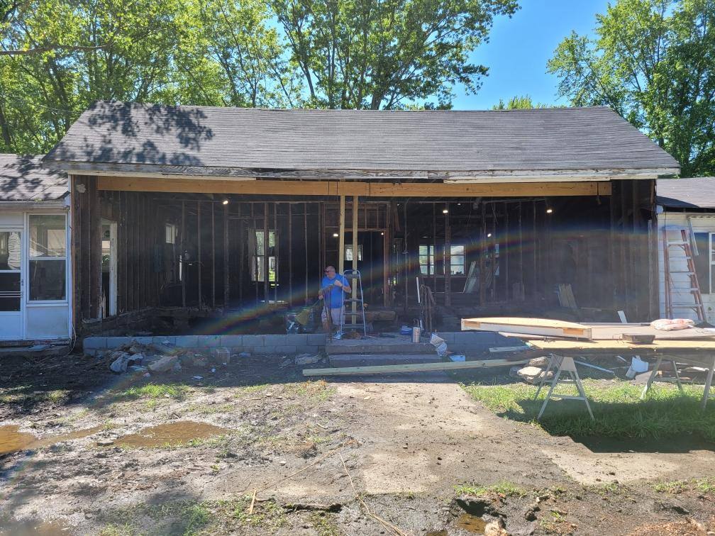 Structural remodel in progress by Resolute Construction and Remodel